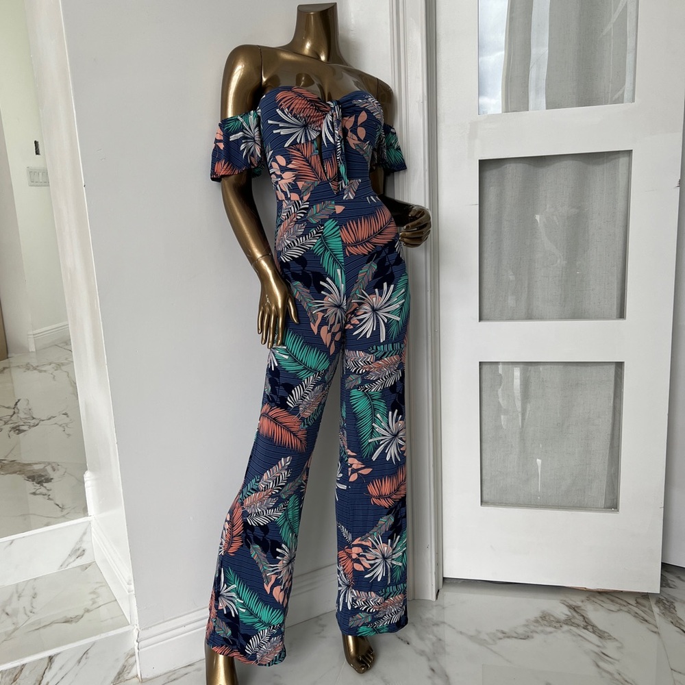 Floral Off-Shoulder Jumpsuit
